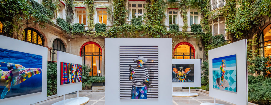 Eduardo Kobra at the Hôtel Plaza Athénée Paris