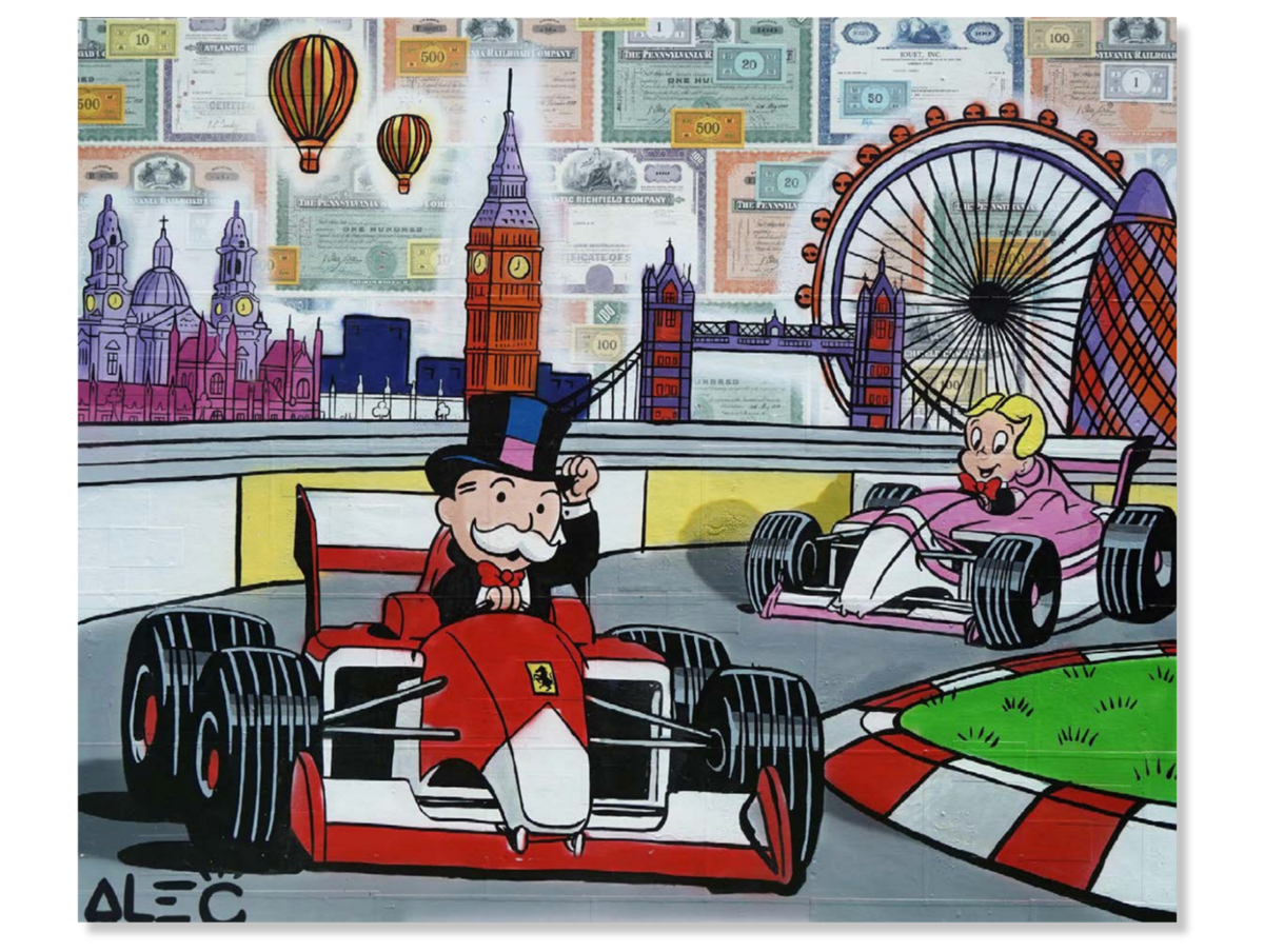 Monopoly Red and Richie Pink F1 Racing London