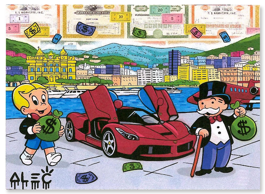 Richie & Monopoly with Red Car at the Port