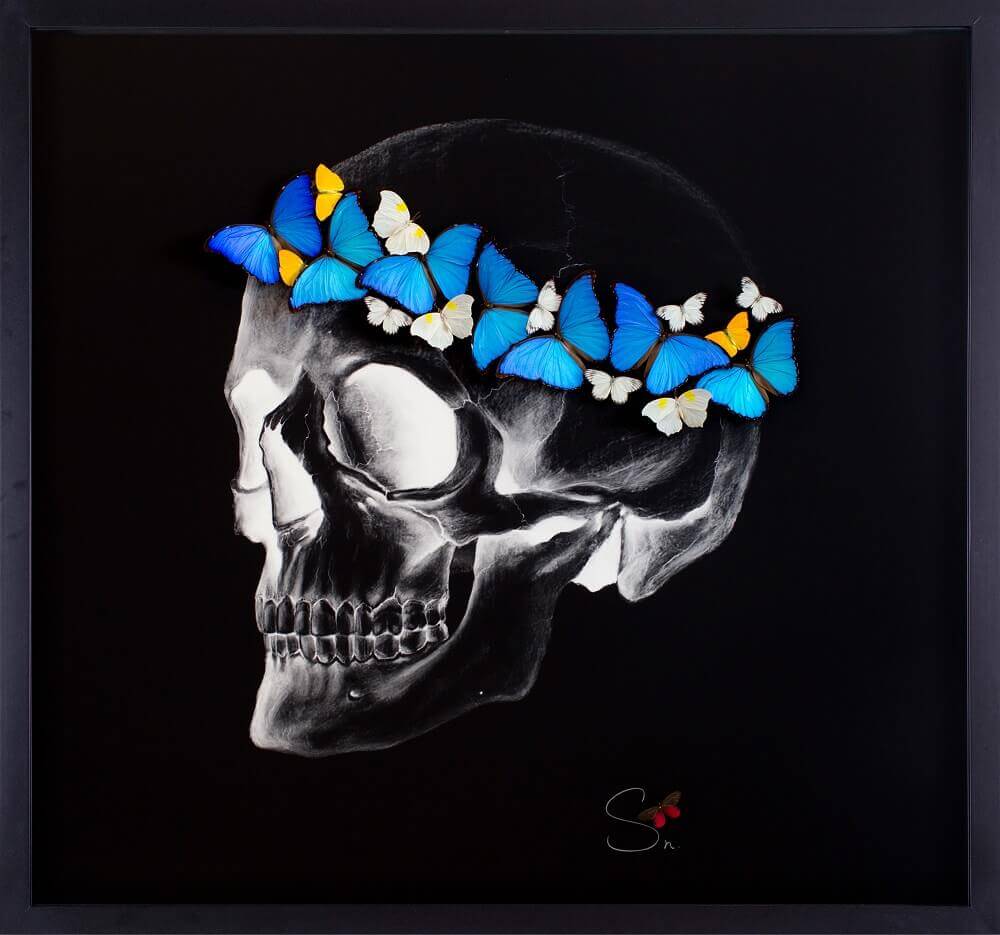 Negative Skull (Red-Blue)