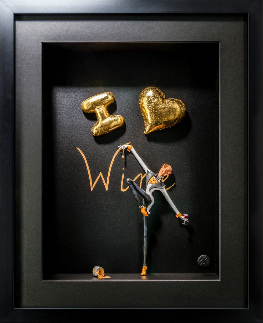 I Love Wine Gold- Mini