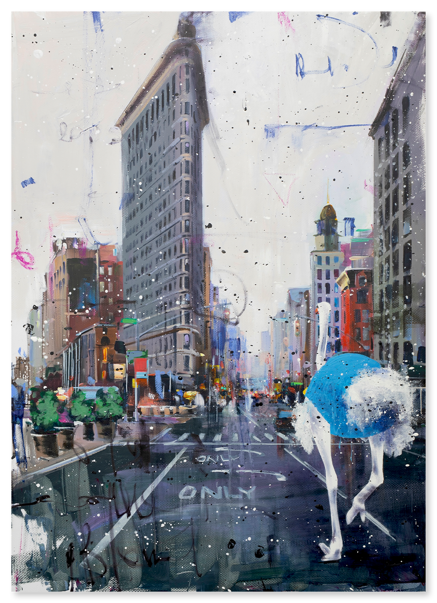 Blue Ostrich on Fifth
