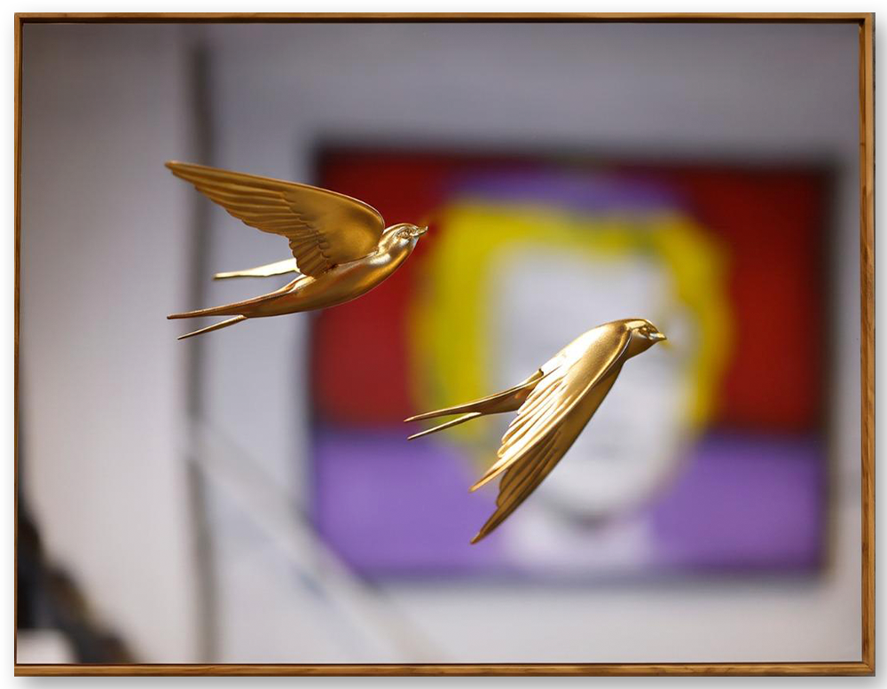 Pair of Golden Swallows