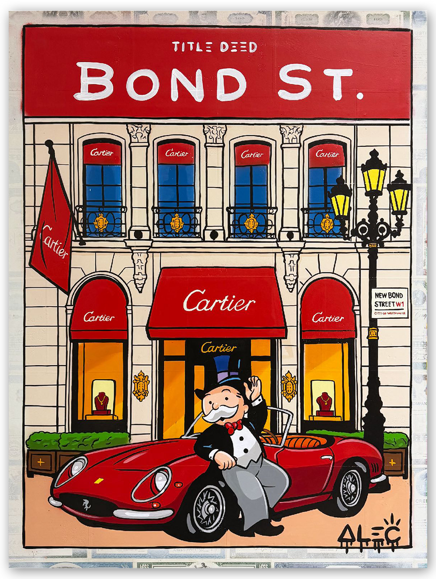 Title Deed Bond Street - Monopoly Parked - Red Car